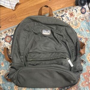 Michael Kors Dark Green Backpack with Brown Accents
